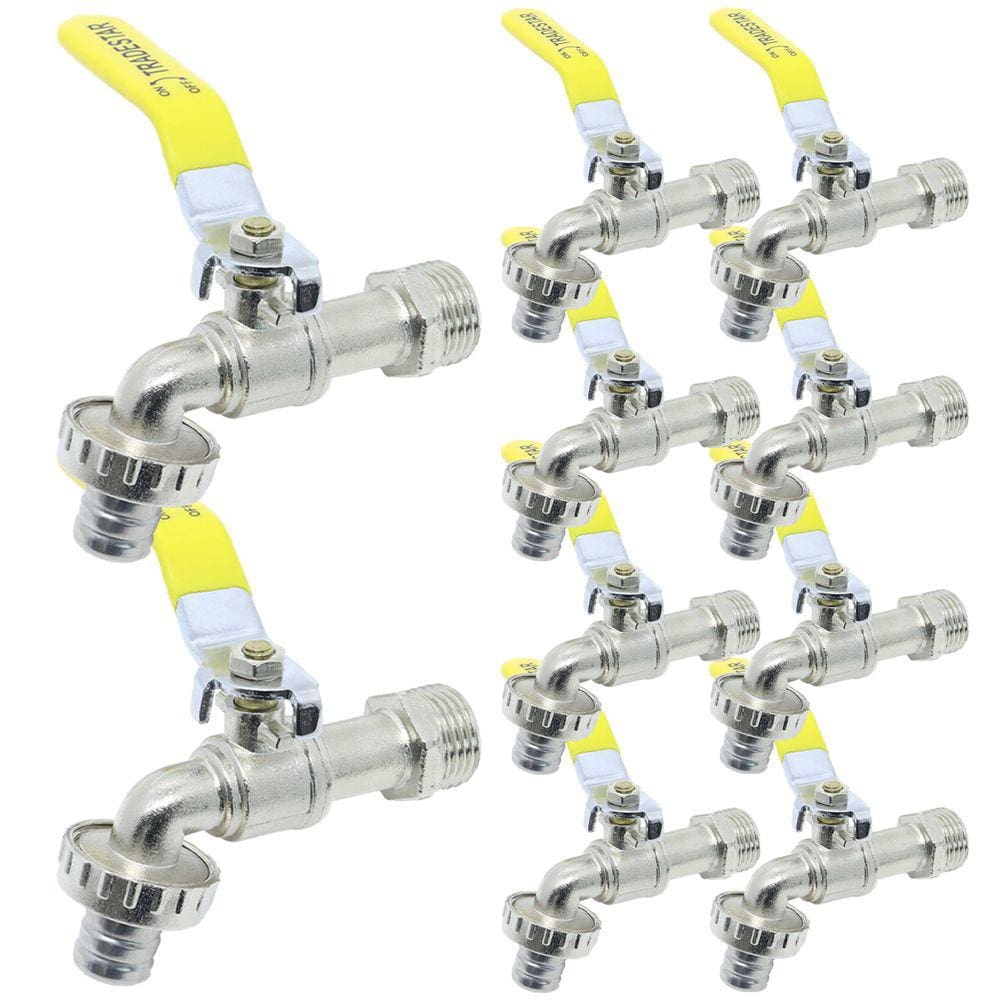 10 UN Torneira Jardim C/ Bico 1/2x3/4 Metal