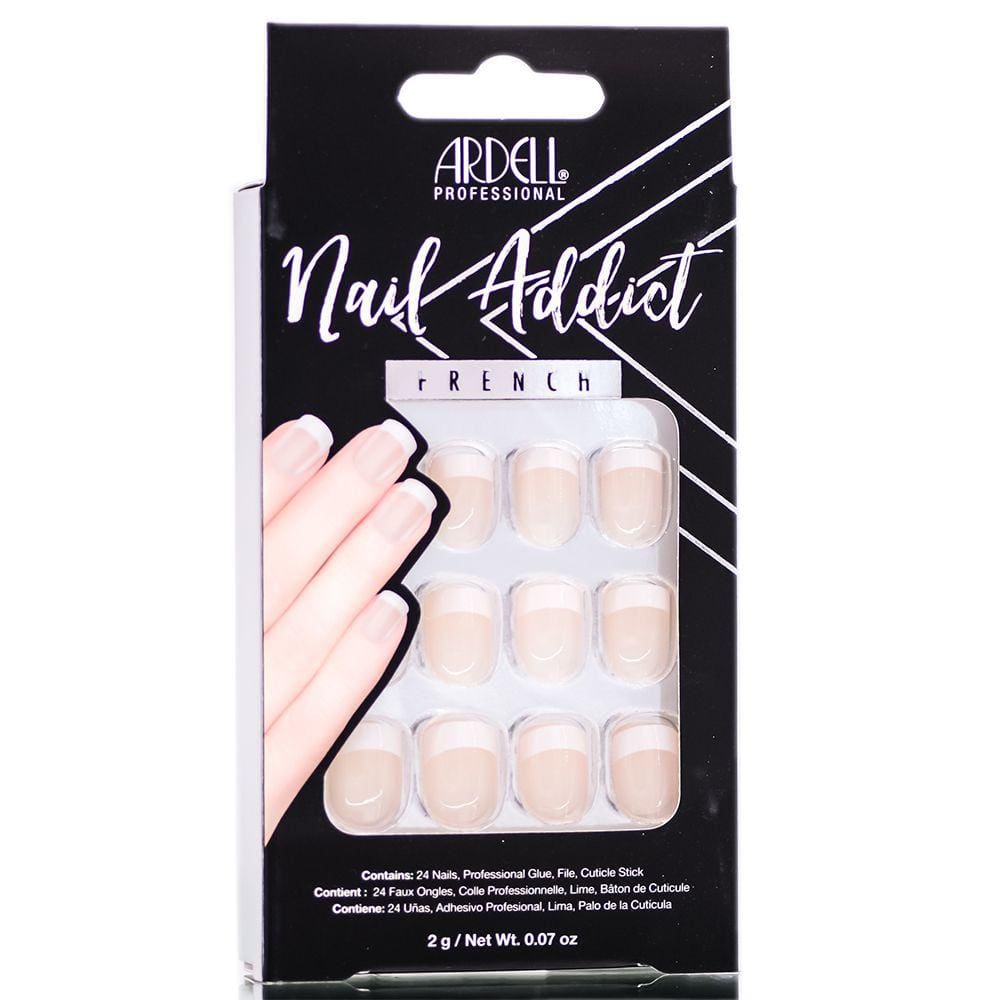 Conjunto de unhas artificiais Ardell Nail Addict French Classic Tip