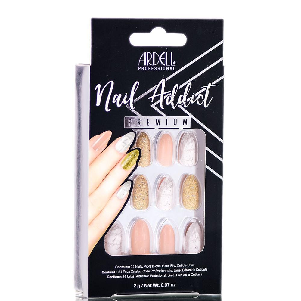 Conjunto de unhas artificiais Ardell Nail Addict Premium Pink Marble &