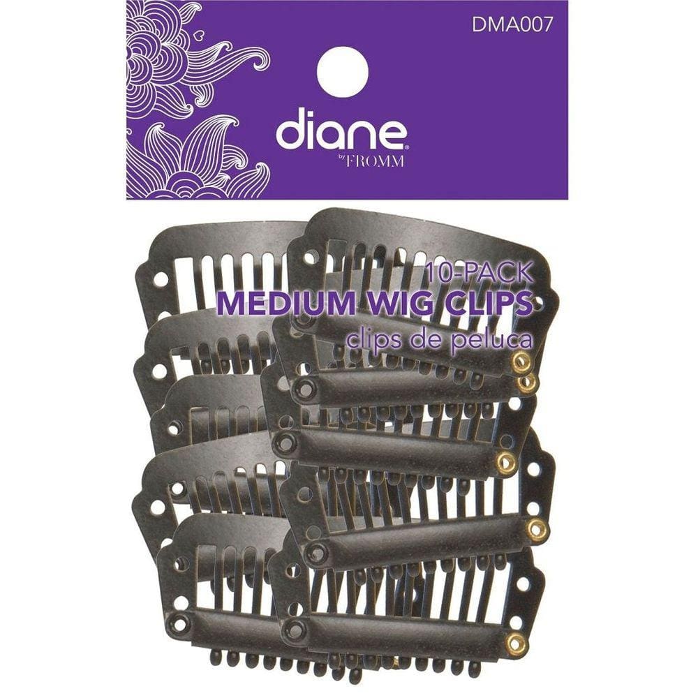 Clipes de peruca Diane Medium Snap-on, pacote com 10