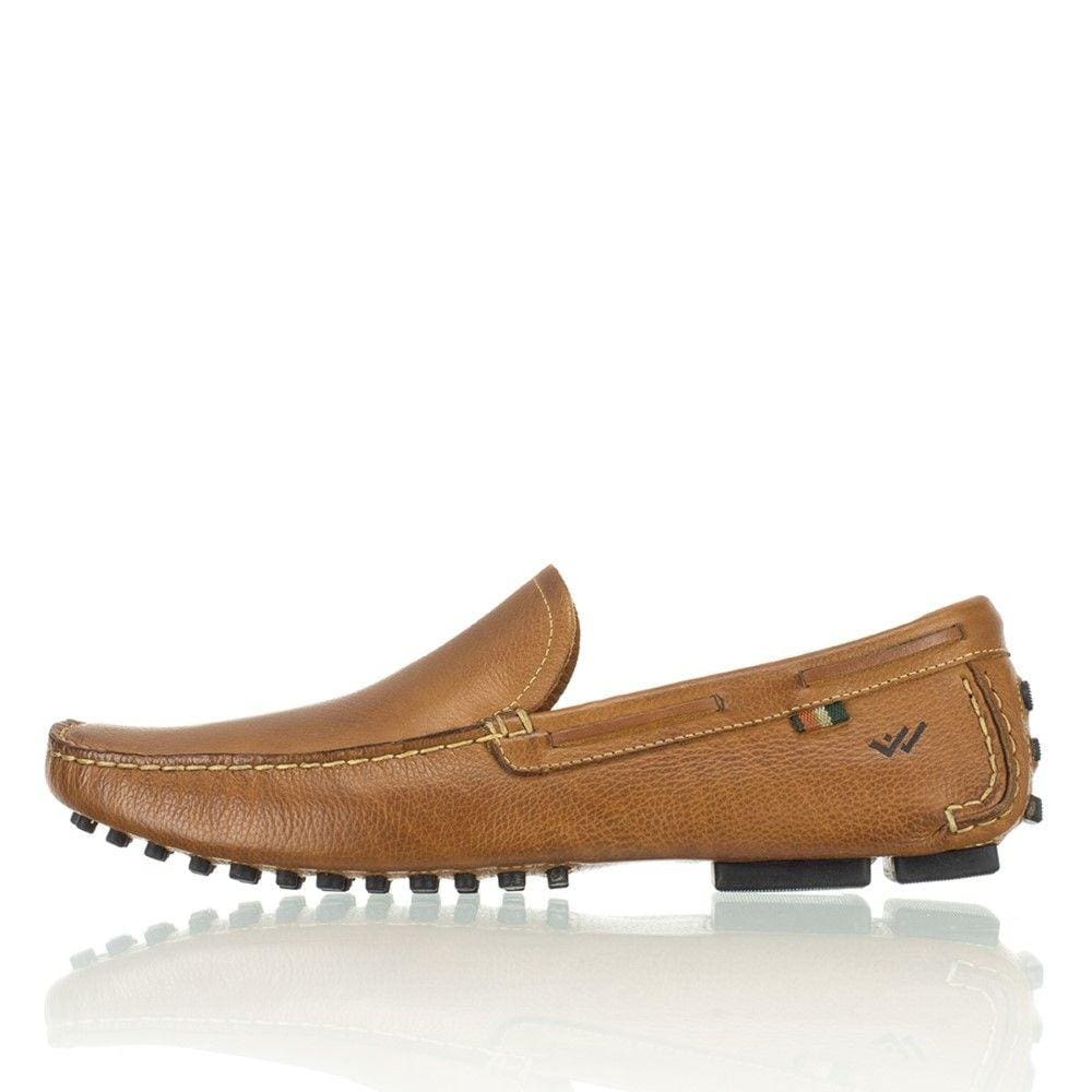 Mocassim Driver Masculino Couro Solado Borracha Gel Palmilha Macia Super Leve