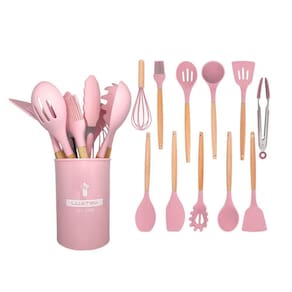 Conjunto De Utensílios De Cozinha Cabo De Madeira 11 Peças