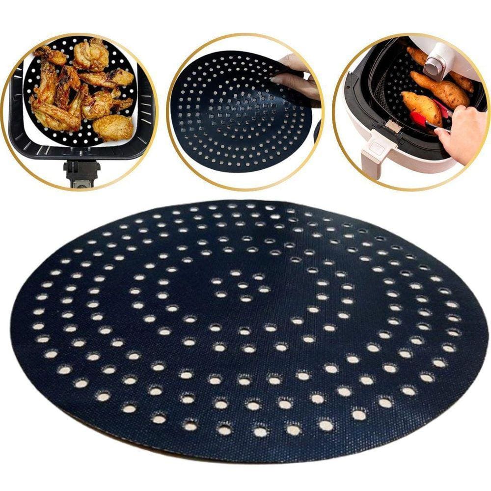 Protetor Manta Teflon Para Airfryer Universal Redondo 20 Cm