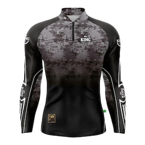 Camiseta Pesca King Brasil Fator Proteção Solar UV KFF649 Sublimada Escura