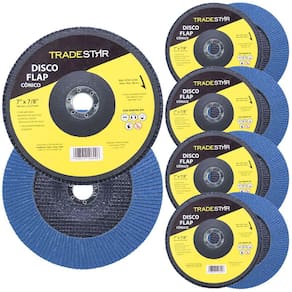 Kit Disco de Lixa Flap 7" Pol Grão 60 P/ Lixadeira 10 UN
