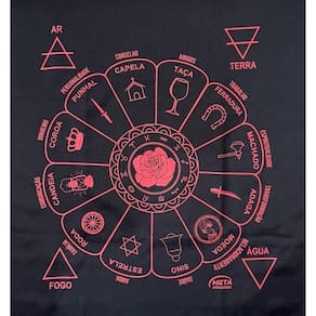 Toalha Cigana Silk Tecido Jogo Cartas Tarot 70X70Cm
