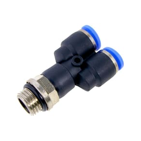 Conector Fluir Y 1/4 x 8 mm Rosca Macho