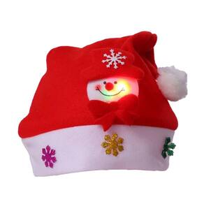 Chapéu Gorro Touca De Natal Papai Noel Led Luzes Festa
