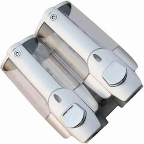 Dispenser Duplo Sabonete Liquido Alcool Gel Shampoo Condicionador Hotel Banheiro