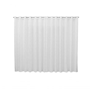 Cortina 6,00x2,50 Sala Quarto Cozinha Varão Tecido Jacquard Cor:branco