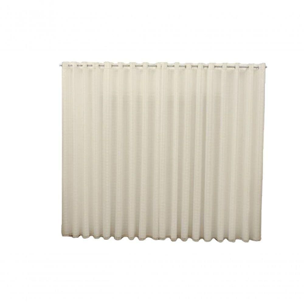 Cortina 5,00x2,60 Sala Quarto Cozinha Voil Forro Blackout Cor:xadrez Areia