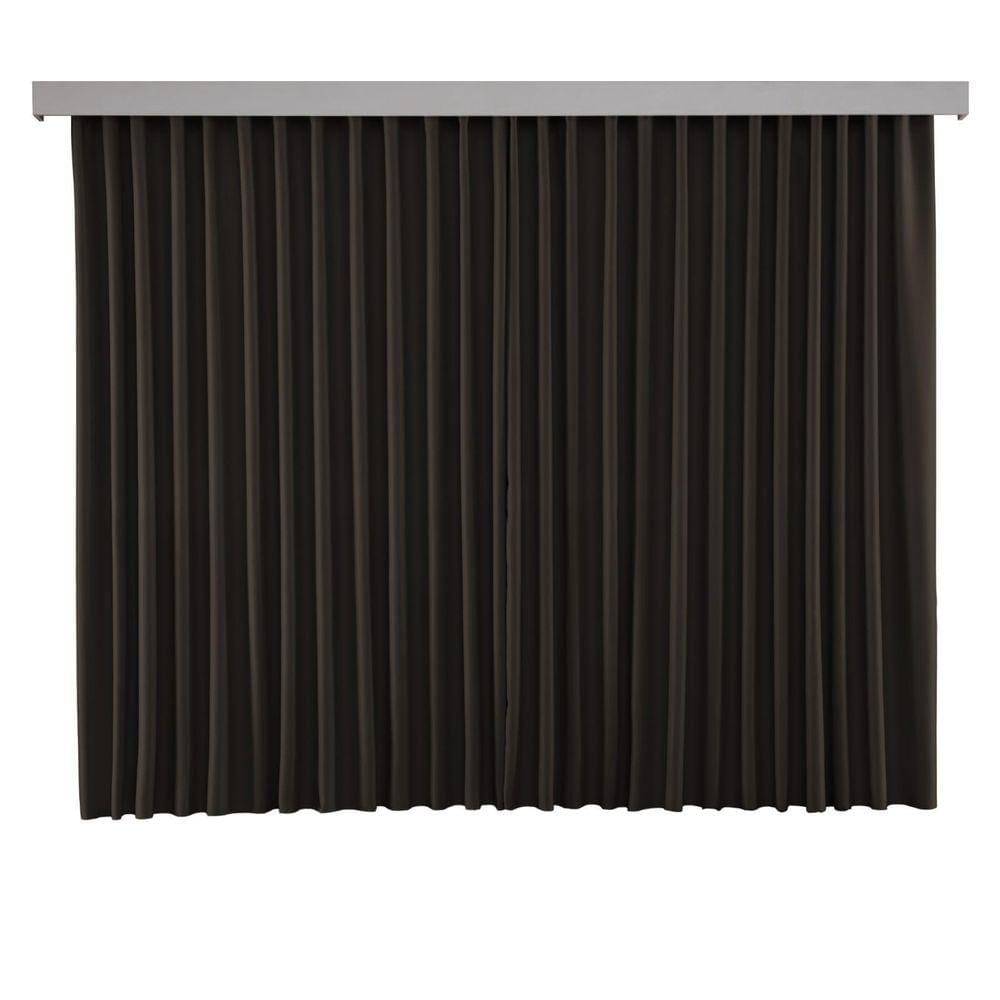 Cortina Blackout 7,00 X 2,80 Trilho Suiço Em Tecido Tabaco