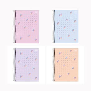 Caderno espiral Univ 16x1 256 fls Happy Tilibra