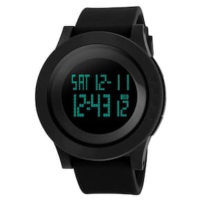 Pulseira de relógio SKMEI, borracha de silicone, impermeável, 24 mm, rosa vermelha