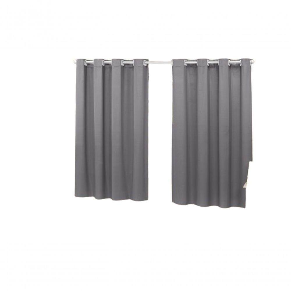 Cortina 2,80x1,30 Sala Quarto Cozinha Blackout Corta Luz Cor:cinza