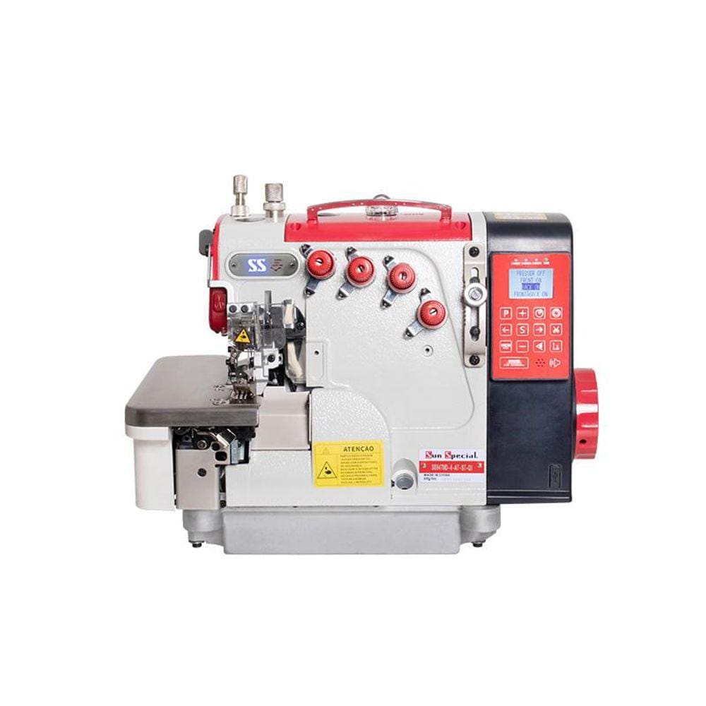 Máquina Costura Industrial Overlock Ponto Cadeia Eletrônica SS94TND-4-AT-ST-QI - Sun Special