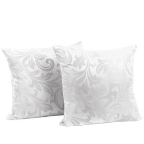 Capa Almofada Sala Quarto Cozinha 40x40 Jacquard Zíper 02 Un Cor: Branca