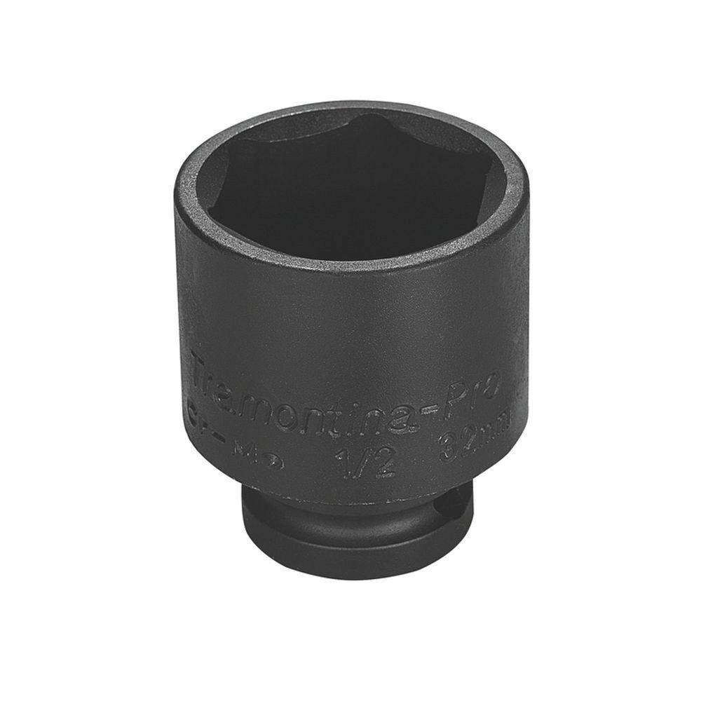 Soquete De Impacto Sextavado Em Aço Cromo Molibdênio 35 Mm - Encaixe 1-2\`\` Tramontina
