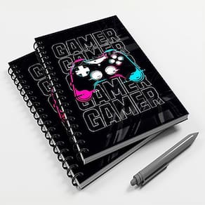 Caderno Universitário 200 fls 10 Mat. Gamer Joystick Mod. 02