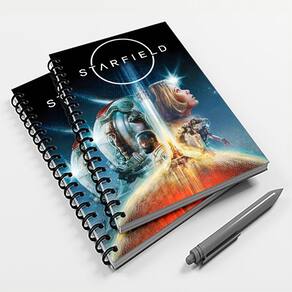 Caderno Universitário 200 fls 10 Mat. Gamer Starfield