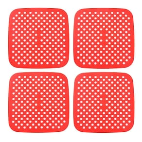 Kit 4 Tapetes Airfyer Protetor Silicone Antiaderente 18Cm