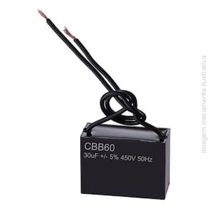 Capacitor Quadrado Cbb60 30Uf 450V 50Hz Para Máquina De Costura