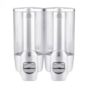 Dispenser Duplo Sabonete Liquido Alcool Gel Shampoo Condicionador Hotel