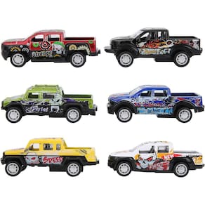 Modelo de veículo Alloy Car 1:64 Scale: Conjunto de modelos Devil Pickup 6