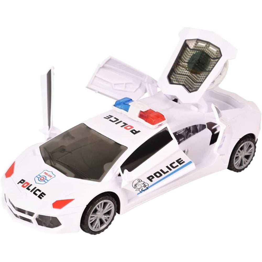 Mini carros de polícia de brinquedo para bebês e crianças com abertura de porta
