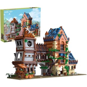 Conjunto de blocos de construção, modelo portuário da Idade Média, Yunyue 2979 unidades