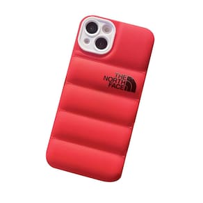 Capa de telefone, jaqueta de inverno, tecido macio 3D, puffer, para
