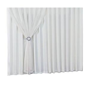 Cortina 6,00M X 2,50M C Forro Tecido Microfibra Voil Branco