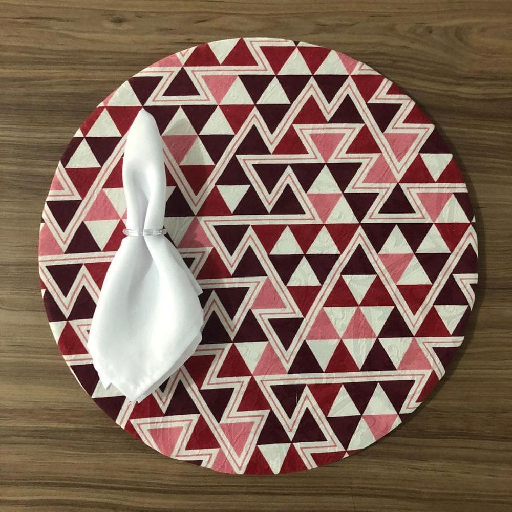 Jogo De Sousplat De Tecido 4 Lugares Completos Branco