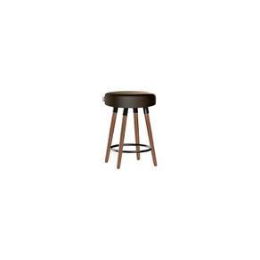 Banco Moderno Pé Palito Roma Slim Marrom Escuro 50cm