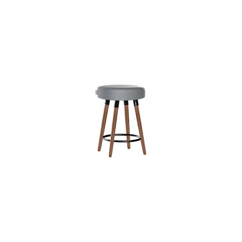 Banco Moderno Pé Palito Roma Slim Cinza 50cm