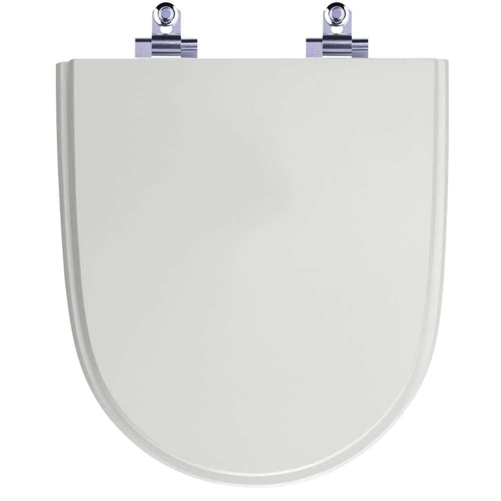 Assento Sanitário Laqueado Soft Close Mondiale Cinza Prata (Cinza Claro) para vaso Celite