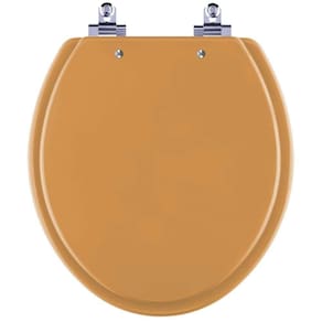 Assento Sanitário Laqueado Soft Close Azalea Amarelo Terra para vaso Celite