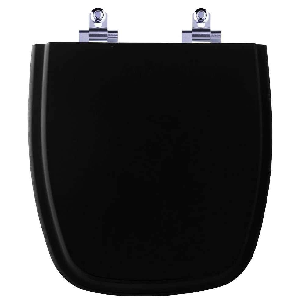 Assento Sanitário Laqueado Soft Close Fit Preto para vaso Celite