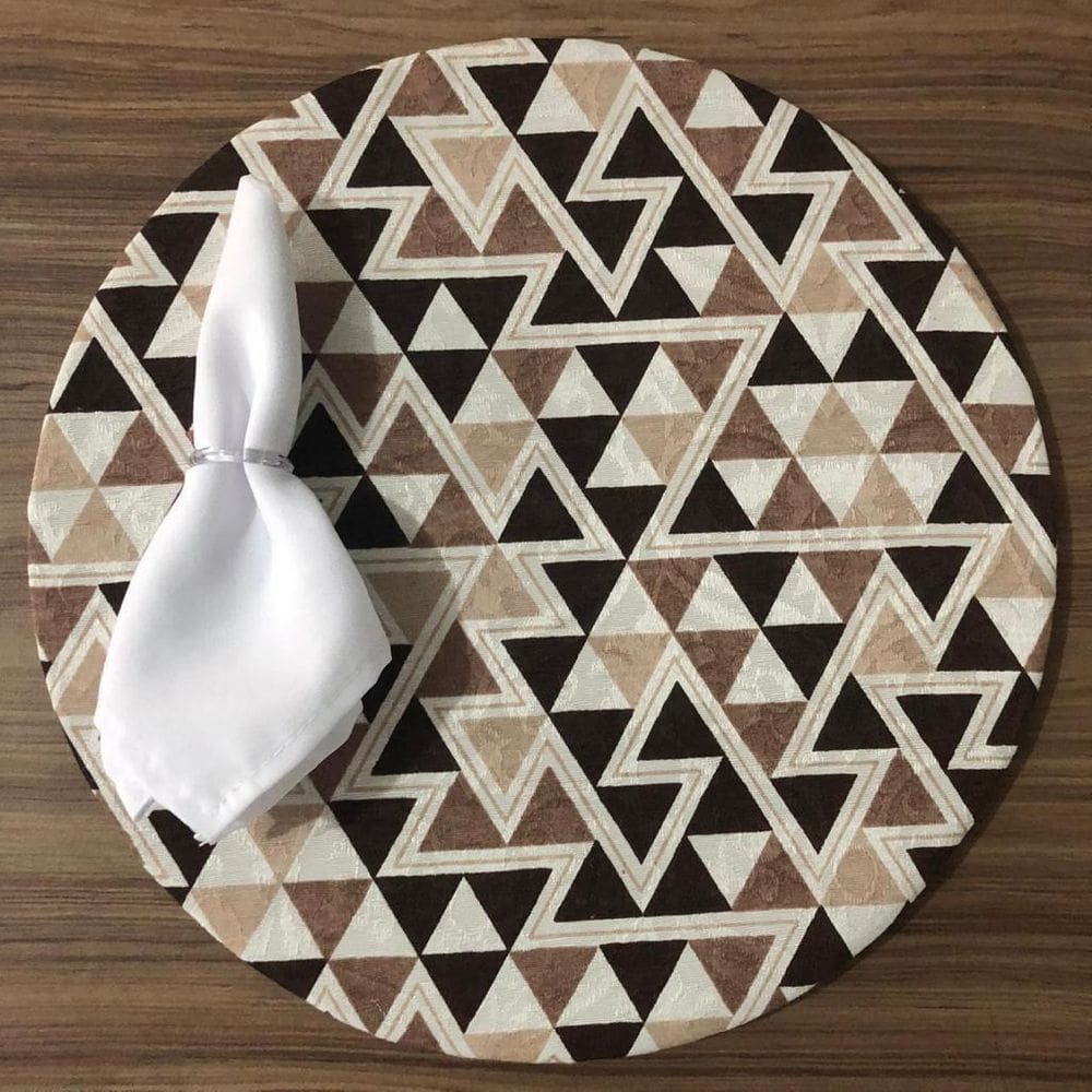 Jogo De Sousplat De Tecido 4 Lugares Completos Branco