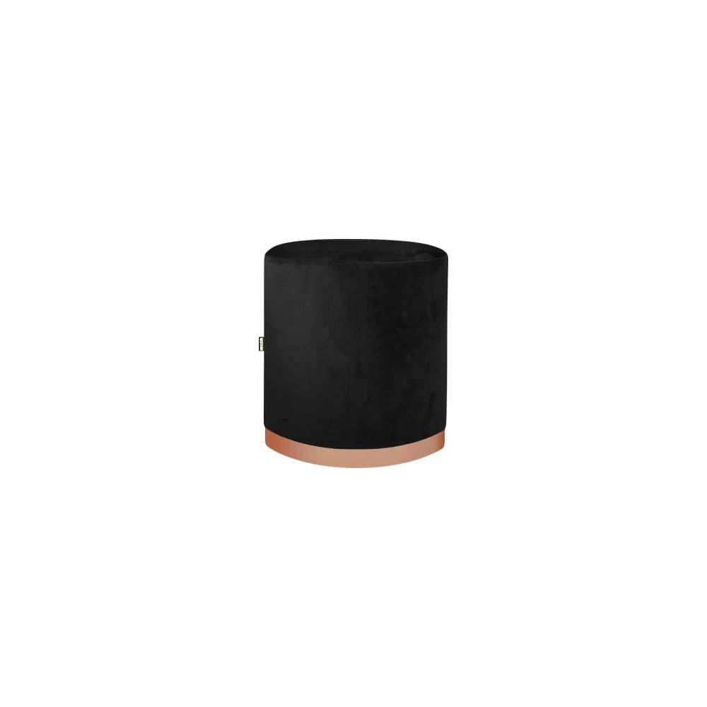 Puff Recepção Coliseu Alto Padrão Preto 50cm