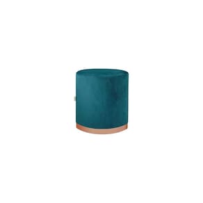 Puff Recepção Coliseu Alto Padrão Azul Tifany 50cm