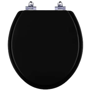 Assento Sanitário Laqueado Soft Close Saveiro Preto para vaso Celite