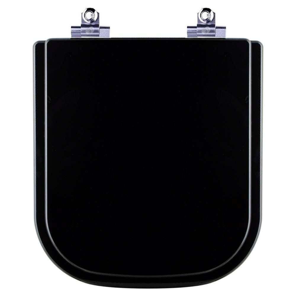 Assento Sanitário Laqueado Soft Close Elite Preto para vaso Celite