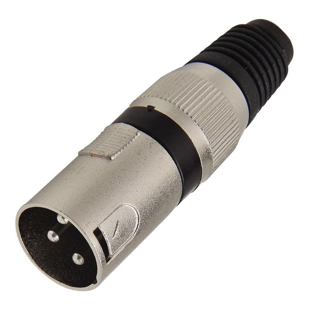 Conector Cannon Macho Jack Preto Corpo Metalico