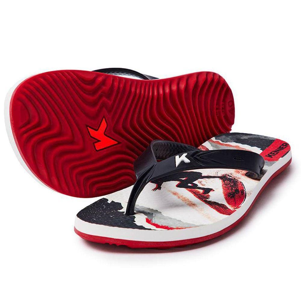 Chinelo Kenner Summer Surf Masculino - Preto e Vermelho