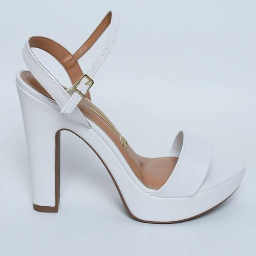 Sandália Meia Meia Pata Vizzano Branco Salto Fino Vizzano Branco