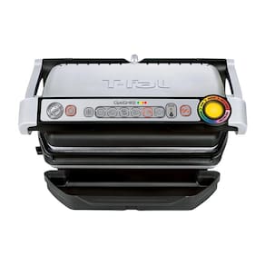 Churrasqueira elétrica T-fal OptiGrill em aço inoxidável 4 porções 18