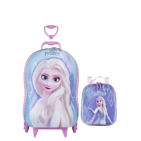 Kit Mochila com Rodinha Frozen Elza 3D + Lancheira Infantil Frozen Elza Maxtoy Diplomata