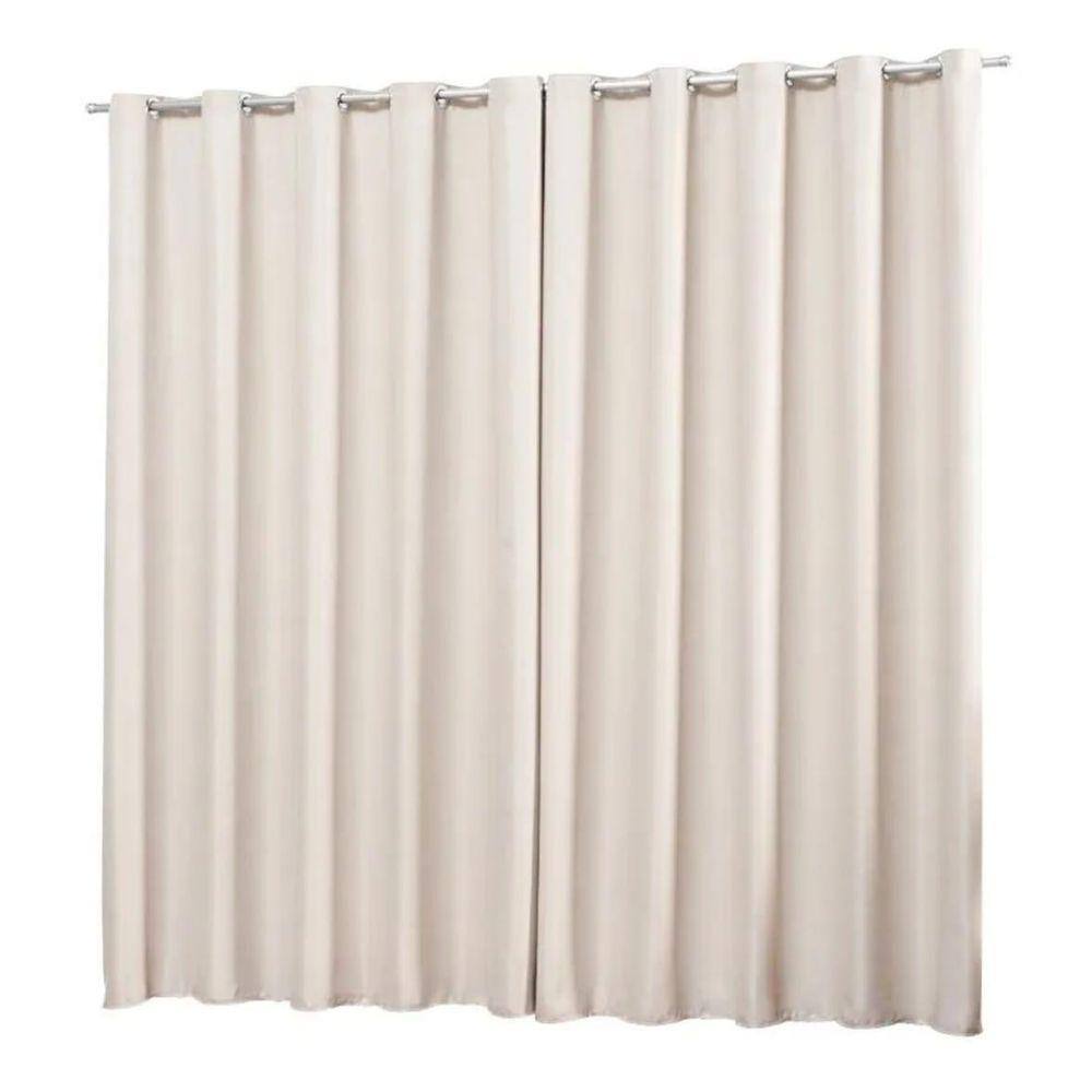 Cortina Blackout Em Tecido 3,00X2,30 Corta Luz Palha