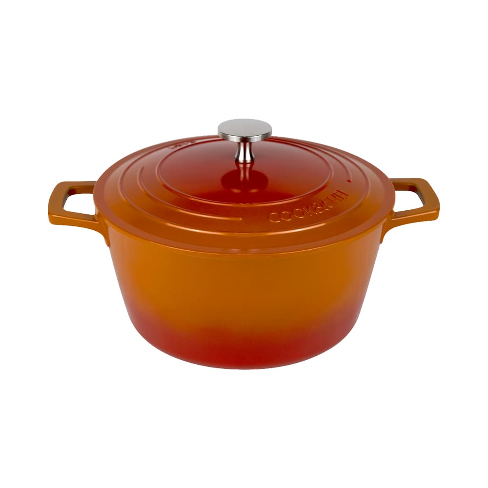 Panela Caçarola 20cm Revestimento Cerâmica Antiaderente Fundo Indução Cook&Chef 2,5L Mimo Style Laranja